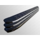 Пороги алюминиевые ТСС с накладкой чёрные для Mitsubishi Outlander 2010-2012