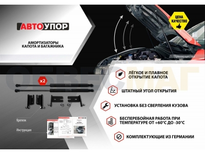 Упор капота Автоупор 2 шт для Toyota RAV4 2005-2010